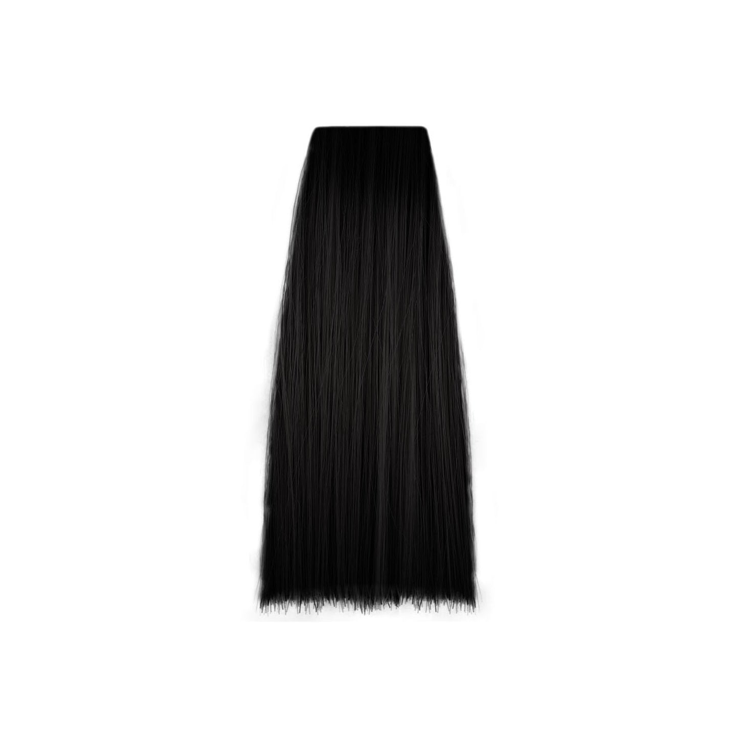 Jet black hair color swatch for professional salon use, showcasing deep, sleek tone