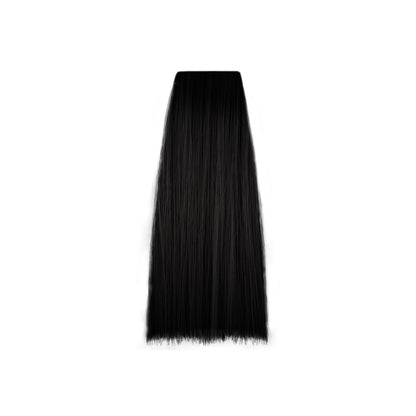 Jet black hair color swatch for professional salon use, showcasing deep, sleek tone