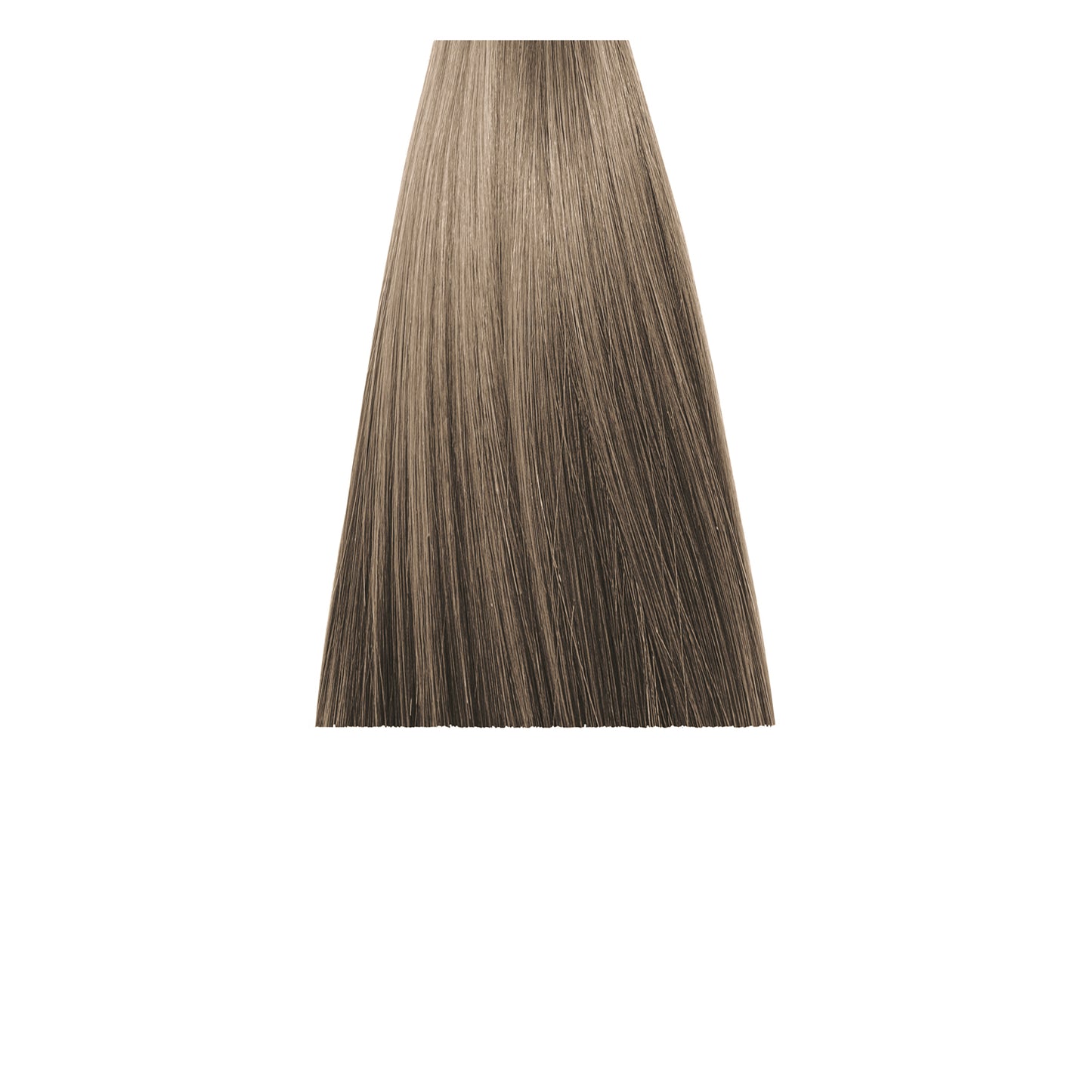 Smooth ash brown hair swatch for salon color selection