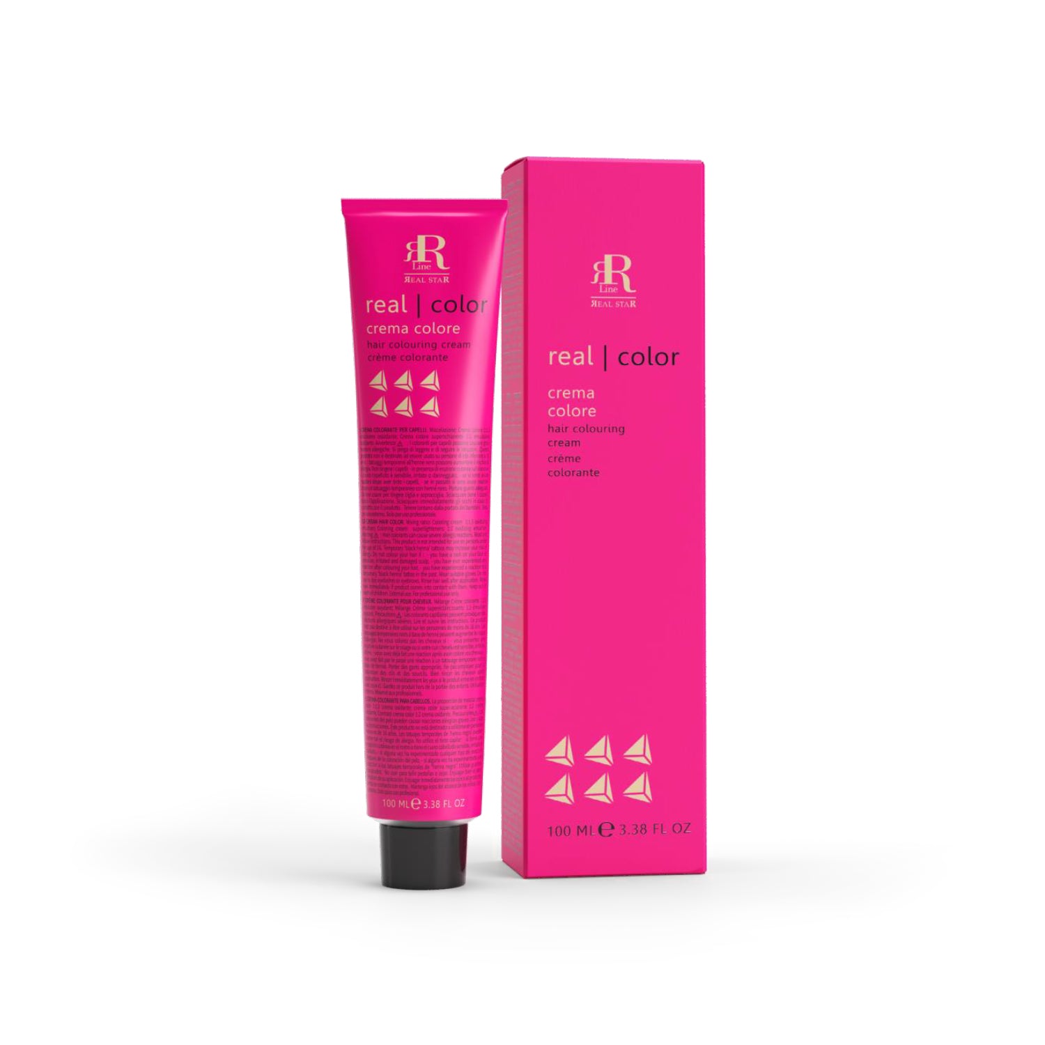Real Color hair coloring cream tube and box, 100ml professional dye for salon use