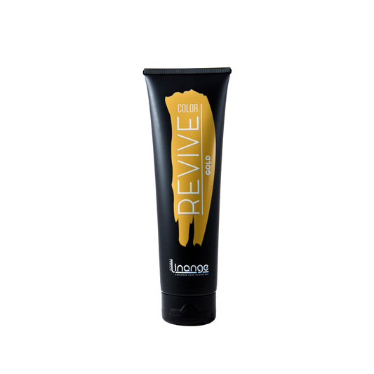 Linange Revive Color Gold hair treatment tube for advanced hair care