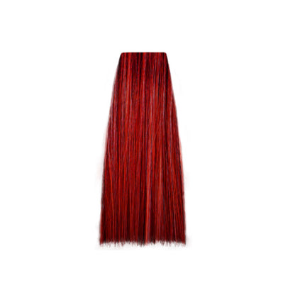 Vibrant red hair color swatch for salon or at-home dye, showcasing rich, glossy tone