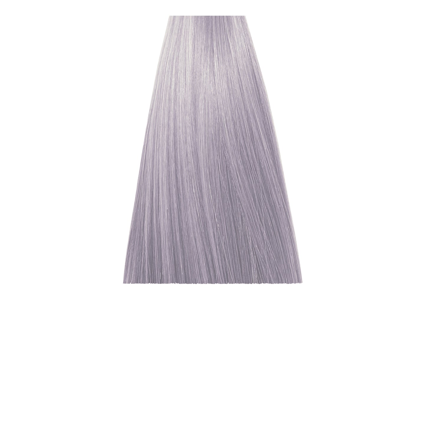 Lavender pastel hair color swatch for salon or home use, soft purple tone on straight strands