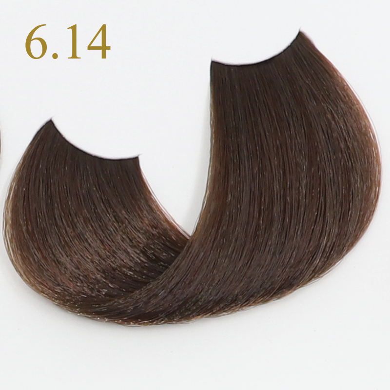 Dark brown hair extension swatch, shade 6.14, smooth texture for beauty styling