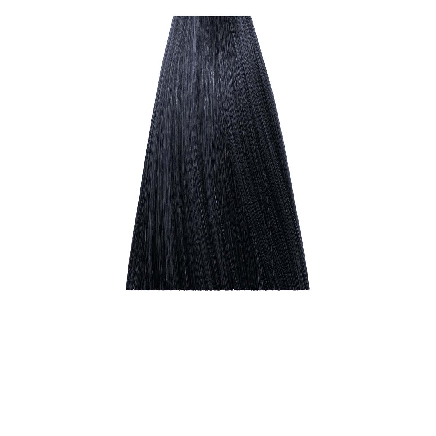 Deep black hair color swatch, sleek and shiny for professional beauty styling
