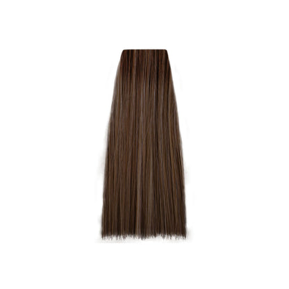Rich brown hair swatch for salon color matching and beauty styling