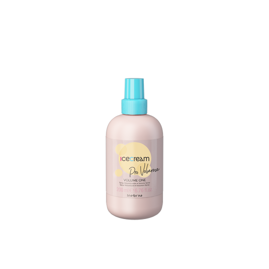 Icecream Pro Volume hair spray for lift and body, 200ml bottle with blue cap
