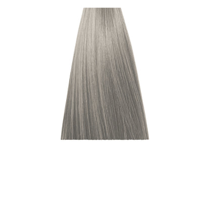 Smooth ash gray hair swatch for professional salon color styling