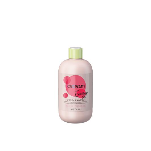 Icecream Energy Shampoo 300ml - energizing hair care with pink label and green cap