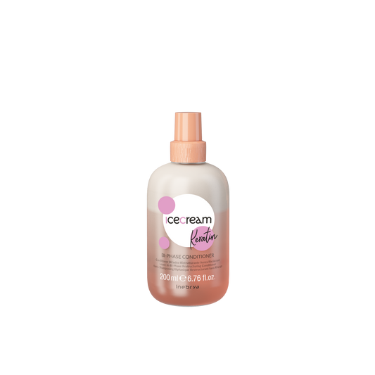 Icecream Keratin Bi-Phase Leave-In Conditioner 200ml for hair repair and shine