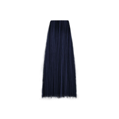 Deep navy blue hair color swatch for salon use, showcasing rich pigment and smooth texture
