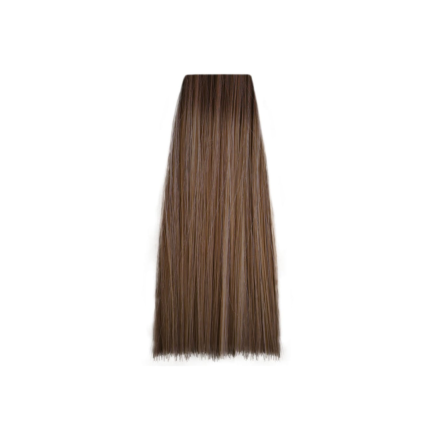 Smooth brown hair swatch for salon color matching and beauty styling