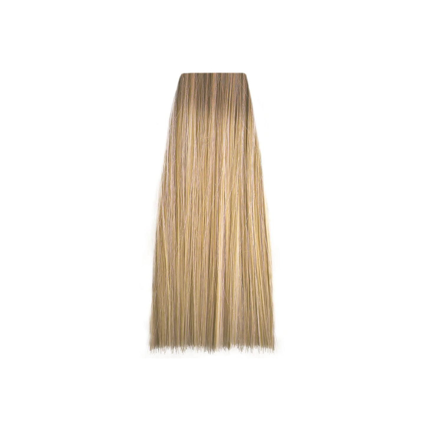 Blonde hair color swatch with golden highlights for salon use