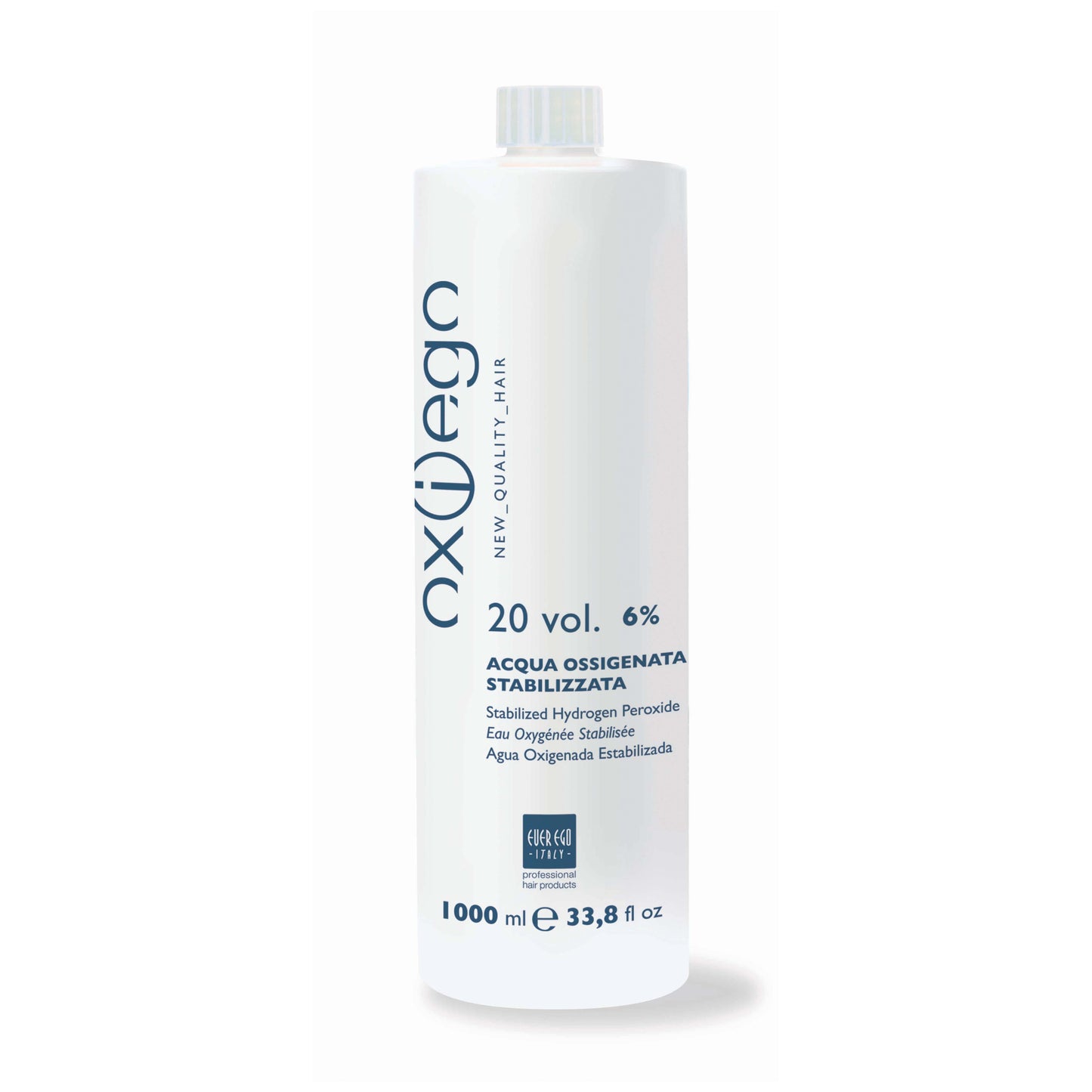 20 vol 6% stabilized hydrogen peroxide for professional hair coloring, 1000ml bottle